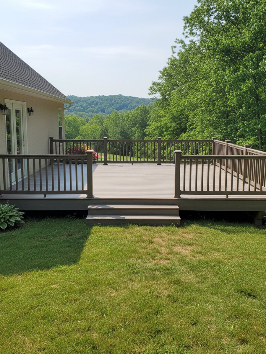 Mighty Deck Solutions crew working on a home