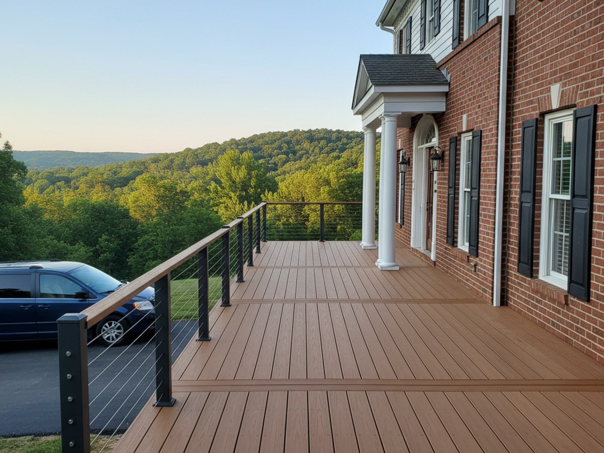 Composite Decking Installation completed by Mighty Deck Solutions in Sherwood, AR