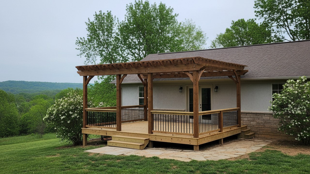Deck Installation completed by Mighty Deck Solutions in Lonoke, AR