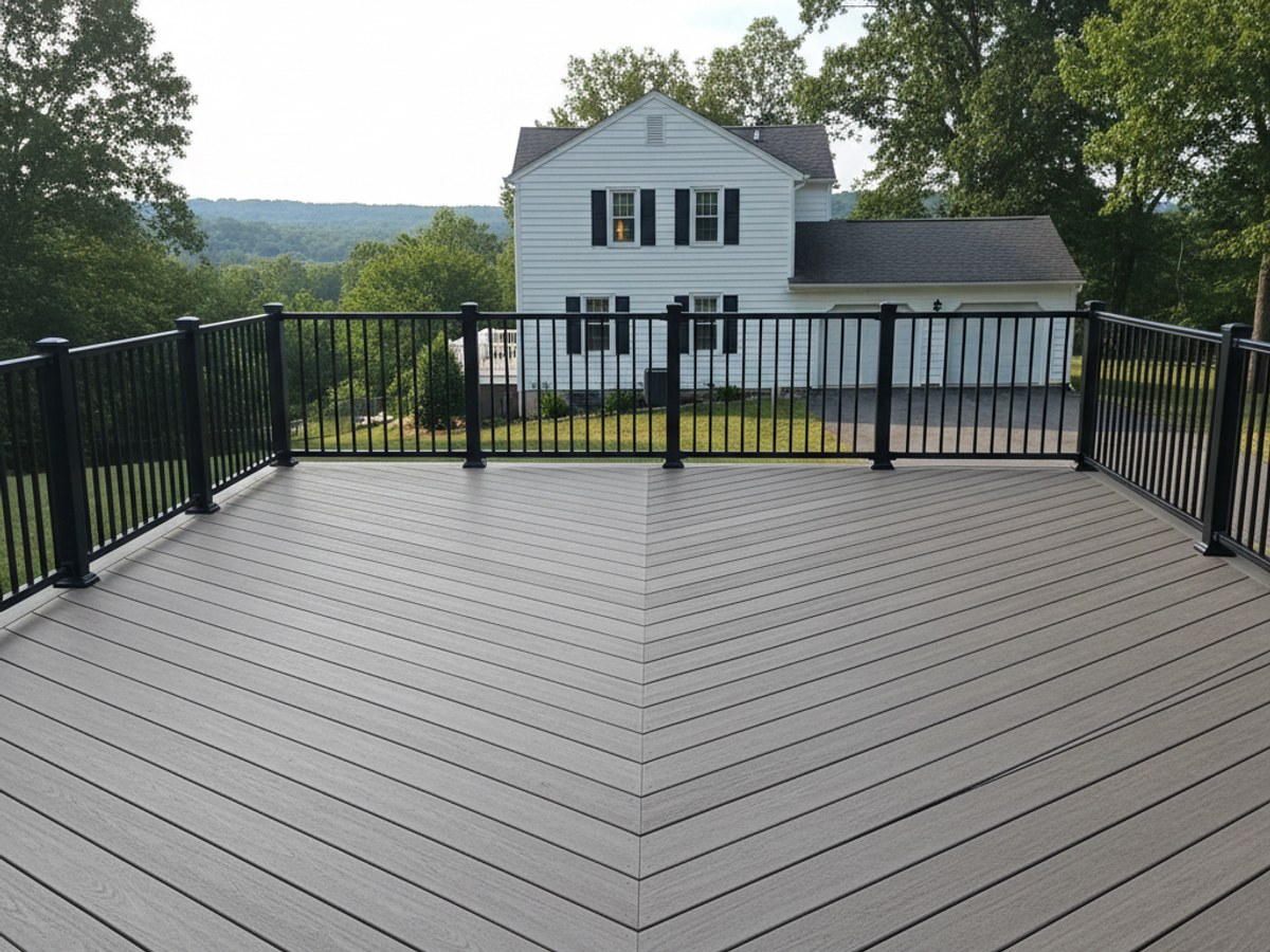 Custom Deck Design completed by Mighty Deck Solutions in Ward, AR